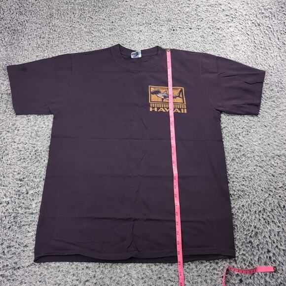 Vintage Crazy Shirts Hawaii Shirt Men Medium Purple Hammerhead Shark Tee USA 90s - Picture 4 of 6